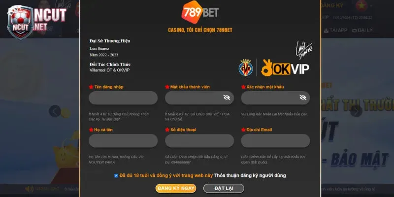 789Bet - Hướng Dẫn Đăng Ký / Đăng Nhập Tài Khoản Cơ Bản 3 Các bước thực hiện cho người đăng ký tài khoản 789Bet chi tiết